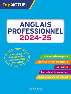 cover image of Anglais professionnel 2024--2025